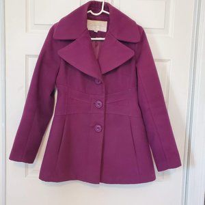 Jessica Simpson Women's Purple Pea Coat, Size M